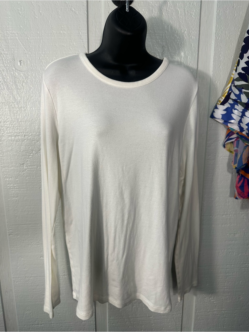 Jones New York White Long Sleeve Top Size XL EUC